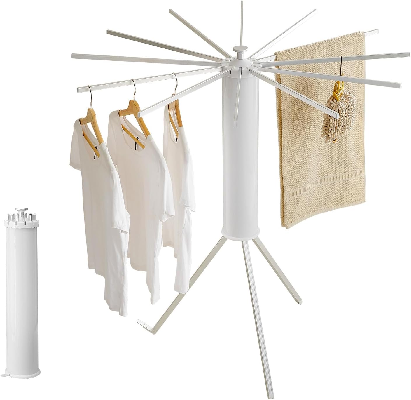 JOOM Tripod Clothes Drying Rack,Space Saving Laundry Drying Rack Wooden