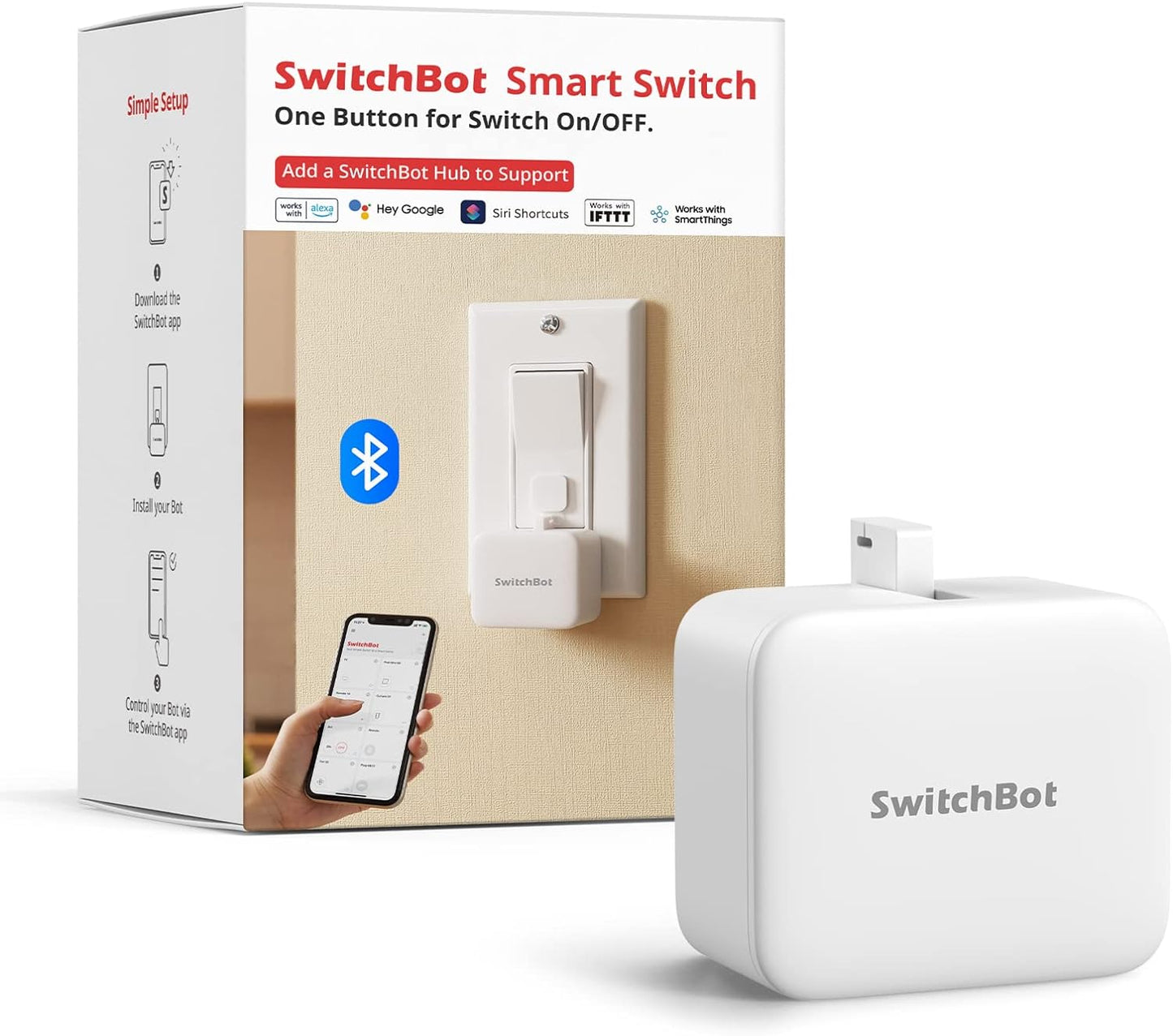 Smart Switch Button Pusher - Bluetooth Automatic Light Switch, Timer and APP Control.