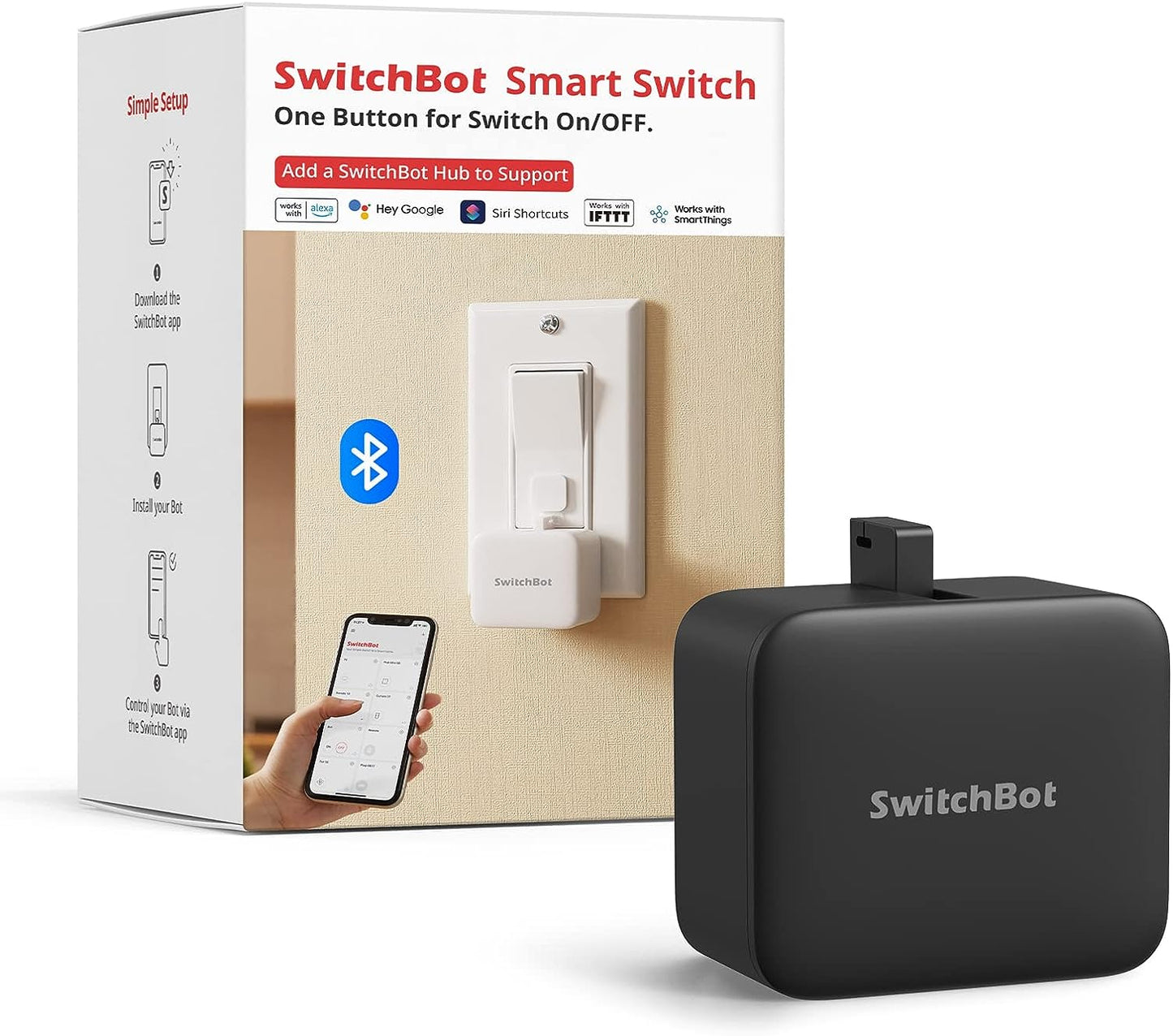 Smart Switch Button Pusher - Bluetooth Automatic Light Switch, Timer and APP Control.